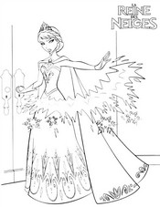 coloriage reine des neige elsa fachee devoile ses pouvoirs